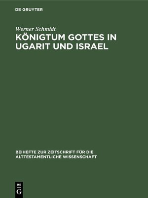 cover image of Königtum Gottes in Ugarit und Israel